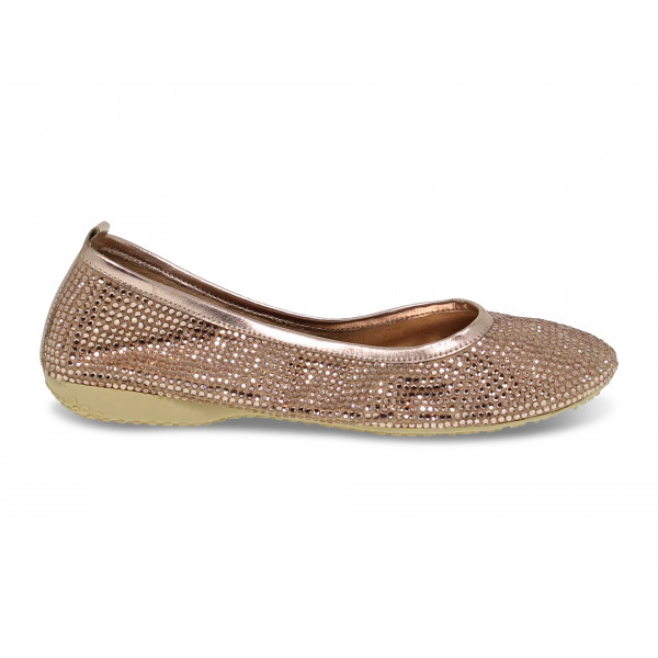 Scarpa bassa Alberto Venturini BALLERINA in crystal e laminato rame