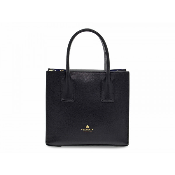 Borsa a mano Cuoieria Fiorentina ALICE SMALL TOTE BAG SQUADRATA in pelle nero