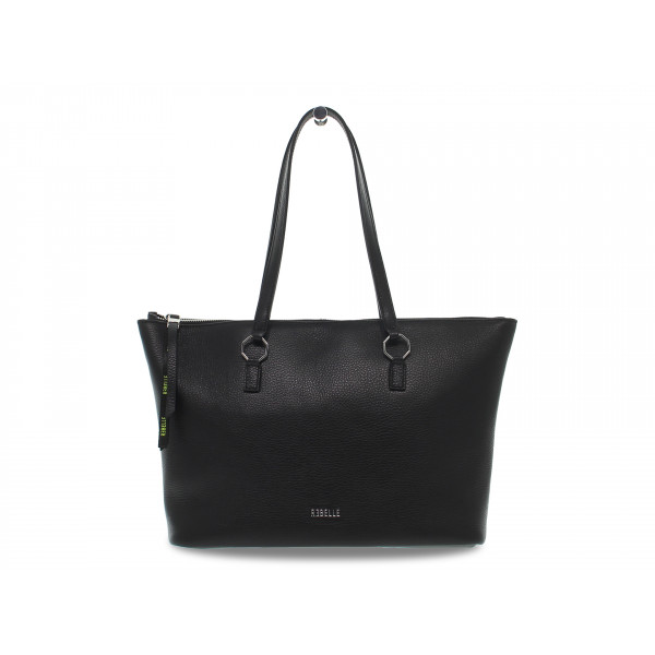 Shopping bag Rebelle SWAMI SHOPPING M DOLLARO in pelle nero