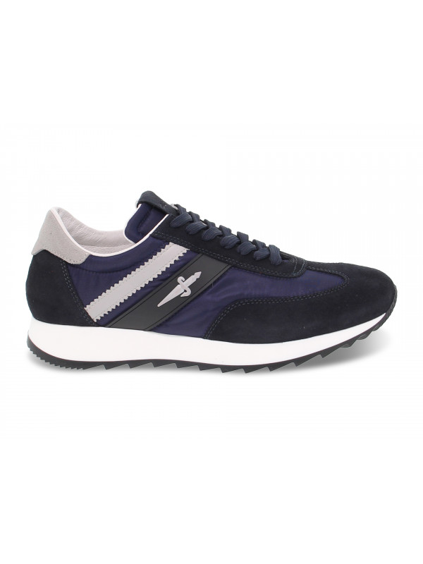 Sneakers Cesare Paciotti 4us in dark blue suede leather - Guidi Calzature -  New Collection Fall Winter 2020 - Guidi Calzature