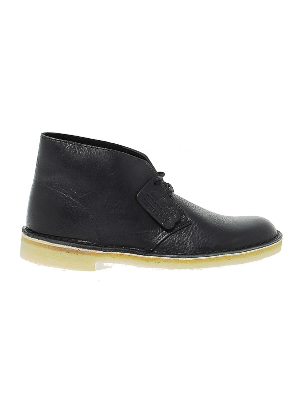 Low boot Clarks DESERT BOOT LEATHER in black leather