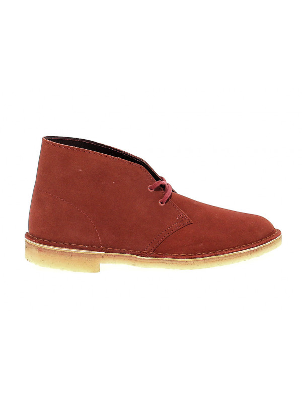 red leather clarks desert boots