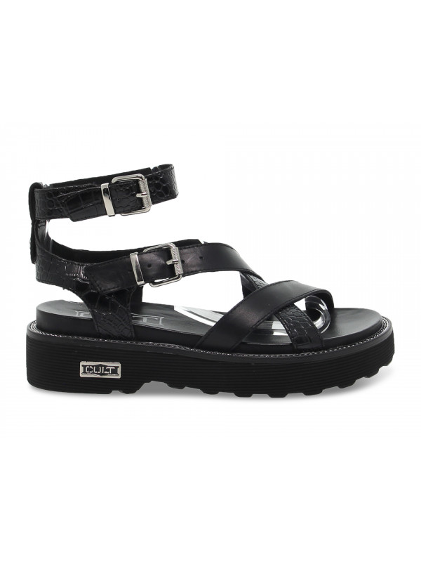 Flat sandals Cult GLADIATORE in black faux leather