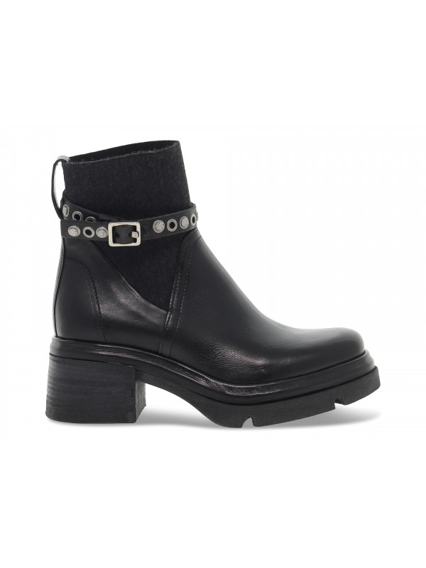 Low boot A.S.98 FONDO EASY in black leather