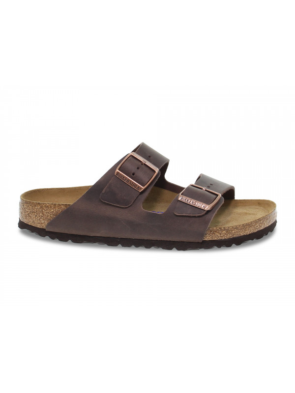 Flat sandals Birkenstock ARIZONA SOFT FOOTBED in habana leather