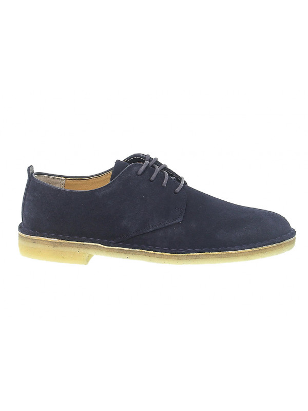 Lace-up shoes Clarks DESERT LONDON in blue suede leather
