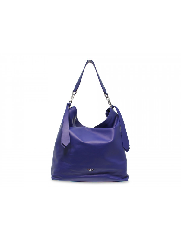Shoulder bag Tosca Blu AZALEA SACCA in cornflower blue leather - Guidi ...