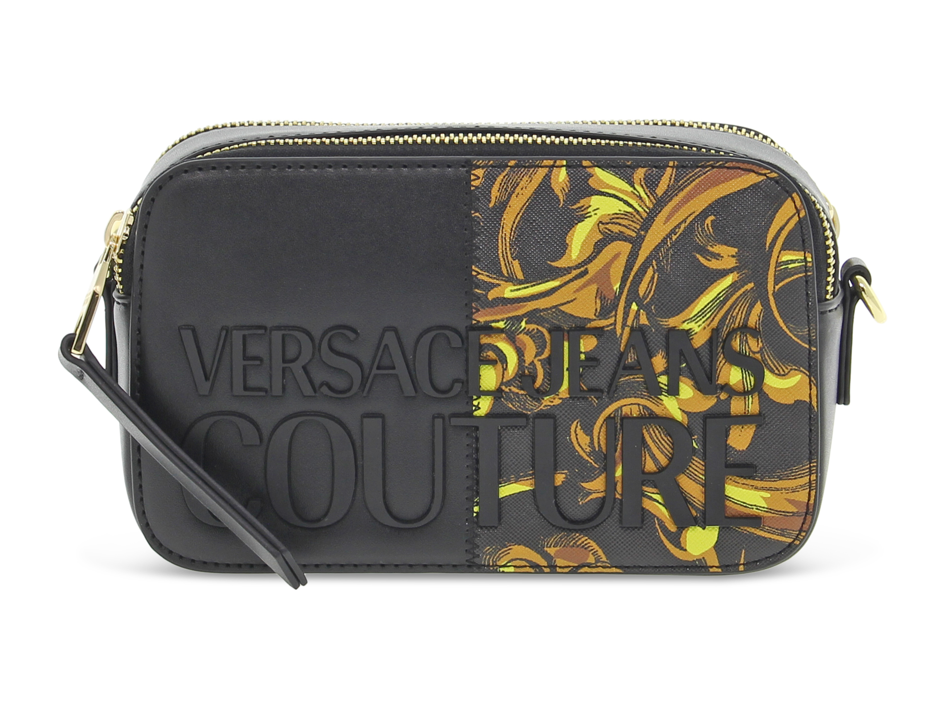 Handbag Versace Jeans Couture JEANS COUTURE RANGE F SKETCH 6 BAGS BAROQUE  BUCKLE in black saffiano - Guidi Calzature - New Collection Fall Winter  2023/24 - Guidi Calzature