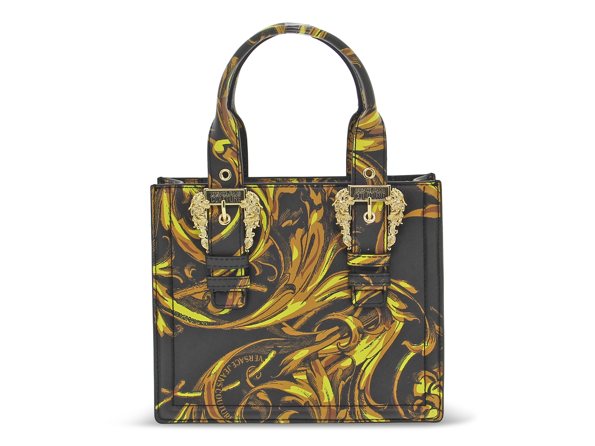 Tote bag Versace Jeans Couture JEANS COUTURE RANGE F SKETCH 9 BAGS BAROQUE  BUCKLE in black saffiano - Guidi Calzature - New Collection Fall Winter  2023/24 - Guidi Calzature